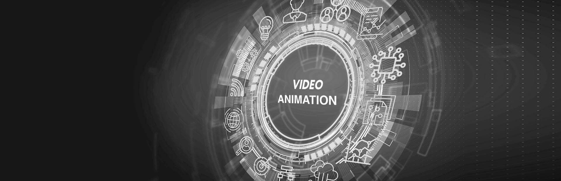 Hologram with video animation services and related icons.